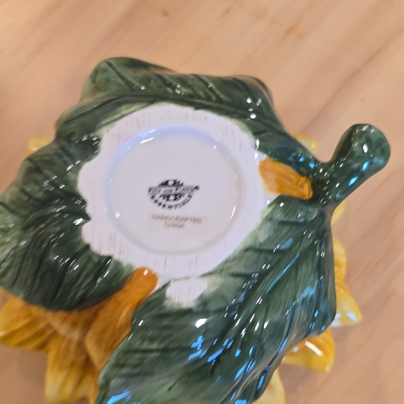 Fitz and Floyd Yellow Sunflower Candle Holder - Picture 8 of 9